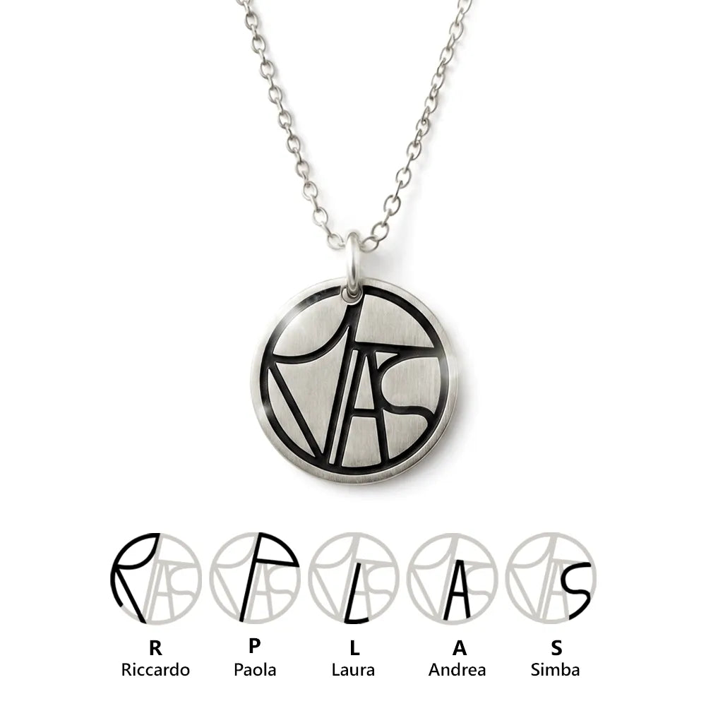 Collana con Monogramma Personalizzato – Iniziali di Famiglia