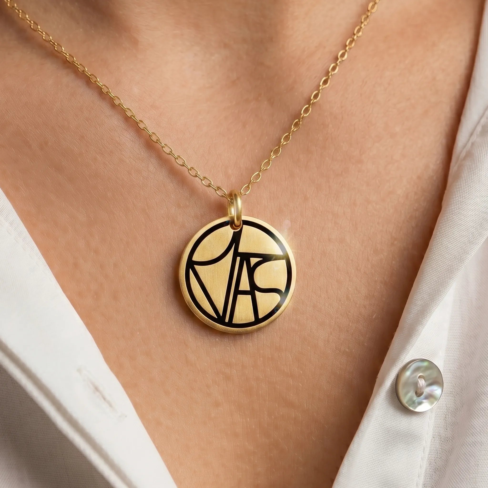 Collana con Monogramma Personalizzato – Iniziali di Famiglia