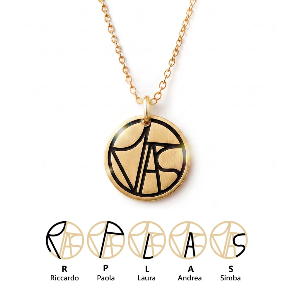 Collana monogramma personalizzato